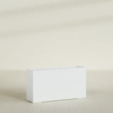 Potsdam Rectangular Planter in Matte Bright White, 60"L × 16"D × 32"H, shown empty