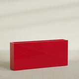 Delray Rectangular Planter in Gloss Red, 72"L × 12"D × 32"H, shown empty