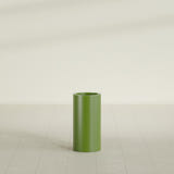 Corry Cylinder Planter in Satin Green, 10"D × 20"H, shown empty