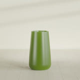 Saigon Tapered Round Planter in Satin Green, 19"D × 42"H, shown empty
