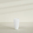 San Jose Tall Fluted Planter in Matte Bright White, 16"D × 30"H, shown empty