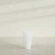 San Jose Tall Fluted Planter in Matte Bright White, 16"D × 30"H, shown empty
