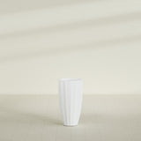 San Jose Tall Fluted Planter in Matte Bright White, 16"D × 30"H, shown empty