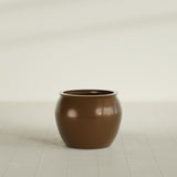 Shanghai Fishbowl Planter in Metallic Bronze, 22", shown empty