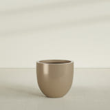 Alzira Bowl Planter in Gloss Metallic Gold, 30"D × 28"H, shown empty