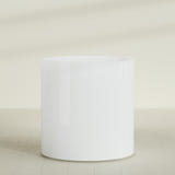 Rio Grande Cylinder Planter in Matte Bright White, 30"D × 32"H, shown empty