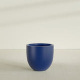 Alzira Bowl Planter in Matte Cobalt Blue, 30"D × 28"H, shown empty