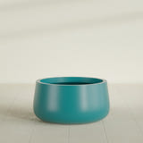 Short Hayden Bowl Planter in Satin Seafoam Green, 20"D × 10"H, shown empty