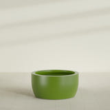 Casablanca Bowl Planter in Satin Green, 36"D × 18"H, shown empty