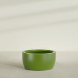 Casablanca Bowl Planter in Satin Green, 36"D × 18"H, shown empty