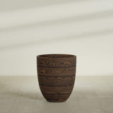Aspen round fiberglass planter, 20"D × 23"H