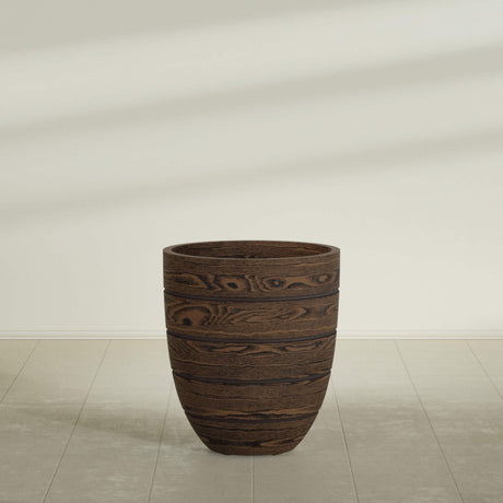 Aspen round fiberglass planter, 20"Dia × 23"H