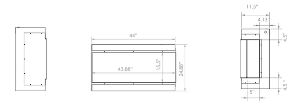 Modern Flames 44" Landscape Pro Multi Linear Electric Fireplace LPM-4416