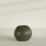 Globe Planter in Matte Bronze, 30"D × 24"H, shown empty