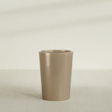 Tegel Round Tapered Planter in Gloss Metallic Gold, 22"D × 30"H, shown empty
