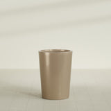 Tegel Round Tapered Planter in Gloss Metallic Gold, 22"D × 30"H, shown empty