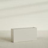 Hollywood Narrow Rectangular Planter in Satin Beige, 48"L × 12"D × 24"H, shown empty