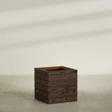 Asheville cube fiberglass planter, 24"L × 24"D × 24"H
