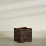 Asheville cube fiberglass planter, 24"L × 24"D × 24"H
