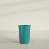 Tegel Round Tapered Planter in Satin Seafoam Green, 18"D × 26"H, shown empty