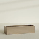 Torino Wide Rectangular Planter in Gloss Metallic Gold, 72"L × 24"D × 18"H, shown empty