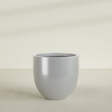 Alzira Bowl Planter in Metallic Silver, 36"D × 34"H, shown empty
