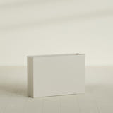 Perth Rectangular Planter in Satin Beige, 60"L × 16"D × 42"H, shown empty