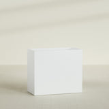 Darwin Rectangular Planter in Matte Bright White, 48"L × 24"D × 42"H, shown empty