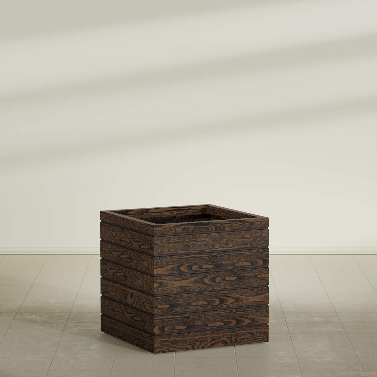 Asheville cube fiberglass planter, 28"L × 28"D × 28"H