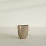Valencia Tapered Round Planter in Gloss Metallic Gold, 15"D × 18"H, shown empty
