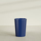 Tegel Round Tapered Planter in Matte Cobalt Blue, 22"D × 30"H, shown empty