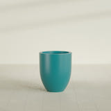 Valencia Tapered Round Planter in Satin Seafoam Green, 20"D × 23"H, shown empty
