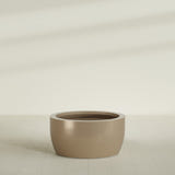 Casablanca Bowl Planter in Gloss Metallic Gold, 36"D × 18"H, shown empty