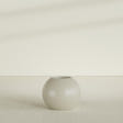 Globe Planter in Satin Beige, 24"D × 19"H, shown empty