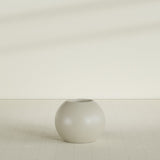 Globe Planter in Satin Beige, 24"D × 19"H, shown empty