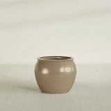Shanghai Fishbowl Planter in Gloss Metallic Gold, 22", shown empty