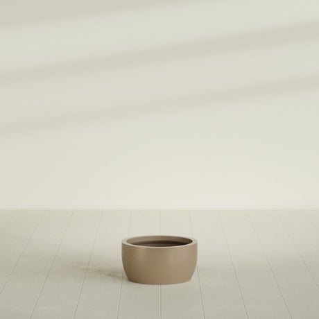 Casablanca Bowl Planter in Gloss Metallic Gold, 20"D × 10"H, shown empty