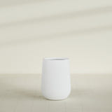 Hayden Urn Planter in Gloss Bright White, 15"D × 23"H, shown empty