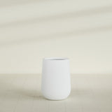 Hayden Urn Planter in Gloss Bright White, 15"Diam × 23"H, shown empty