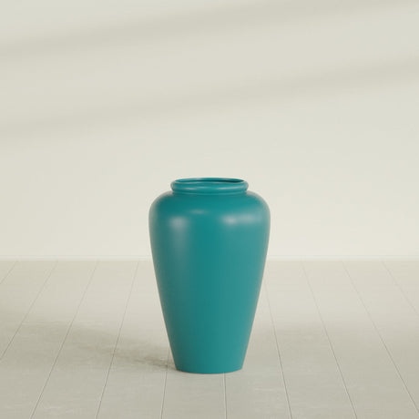 Barà Jar Planter in Satin Seafoam Green, 20"D × 31"H, shown empty