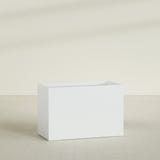 Brisbane Rectangular Planter in Matte Bright White, 48"L × 24"D × 32"H, shown empty