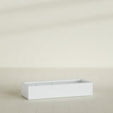 Antwerp Rectangular Planter in Gloss Bright White, 60"L × 24"D × 12"H, shown empty