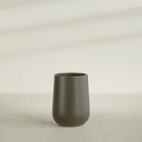 Hayden Urn Planter in Matte Bronze, 15"D × 23"H, shown empty