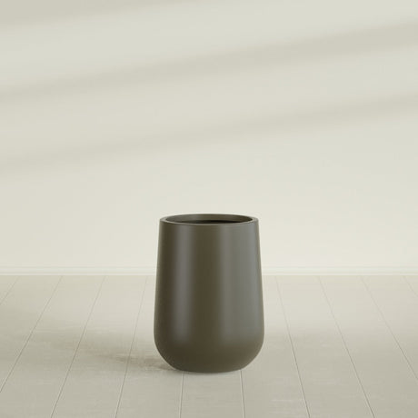 Hayden Urn Planter in Matte Bronze, 15"Diam × 23"H, shown empty