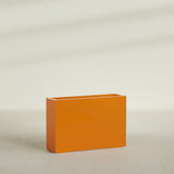 Milano Narrow Rectangular Planter in Gloss Tangerine, 36"L × 10"D × 24"H, shown empty