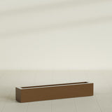 Salon Box Planter in Metallic Bronze, 48" Long, shown empty