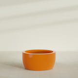 Casablanca Bowl Planter in Gloss Tangerine, 36"D × 18"H, shown empty