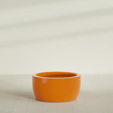 Casablanca Bowl Planter in Gloss Tangerine, 36"D × 18"H, shown empty