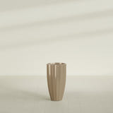 San Jose Tall Fluted Planter in Gloss Metallic Gold, 16"D × 30"H, shown empty