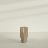 San Jose Tall Fluted Planter in Gloss Metallic Gold, 16"D × 30"H, shown empty